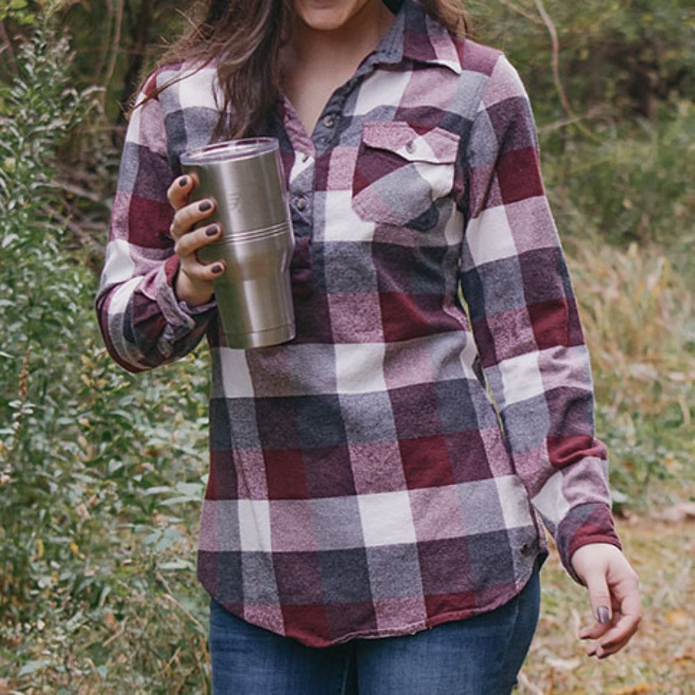 WOMEN'S FIRELIGHT POPOVER FLANNEL TUNIC